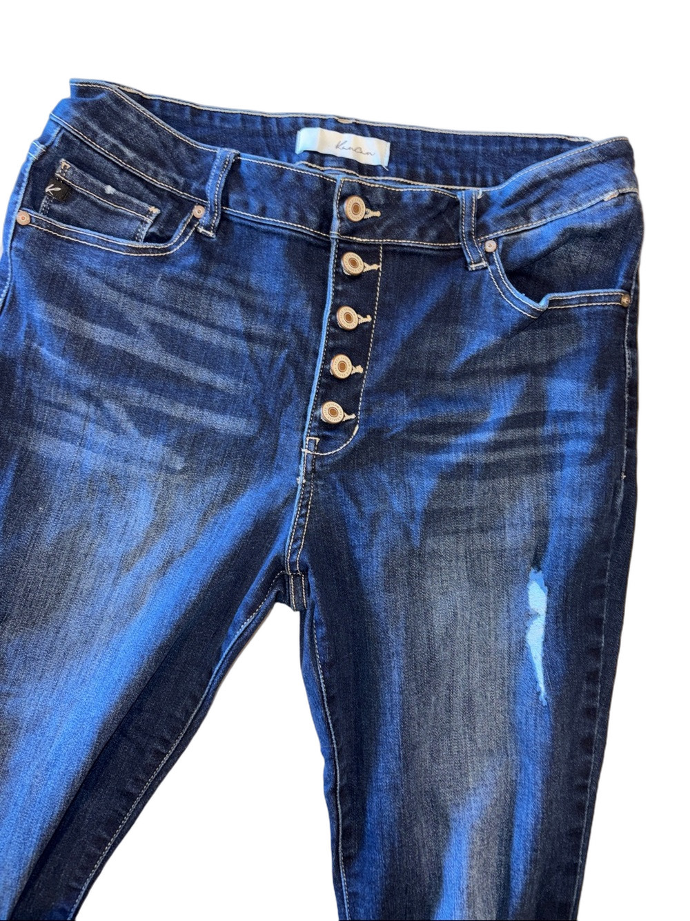 Kancan Woman’s 15/31 Button Fly  Dark Wash Jeans